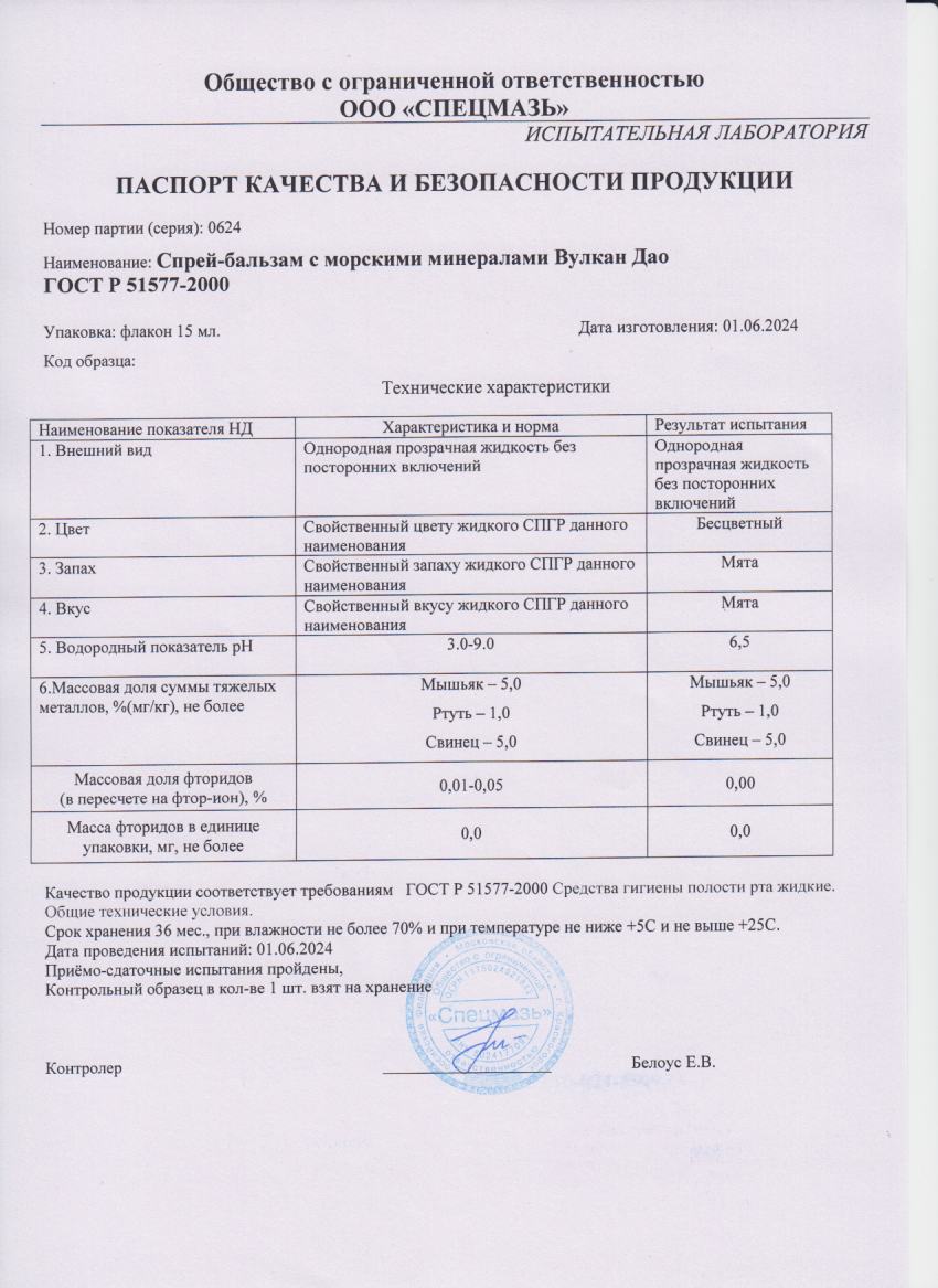 Паспорт №062024